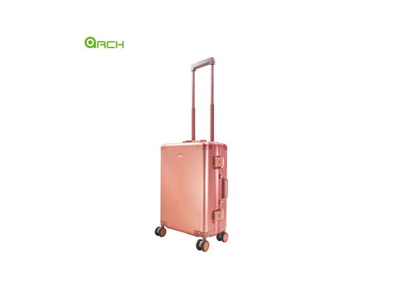 OEM/ODM Maleta de aluminio Tranvía de viaje Equipaje de lado duro con ruedas de doble girador