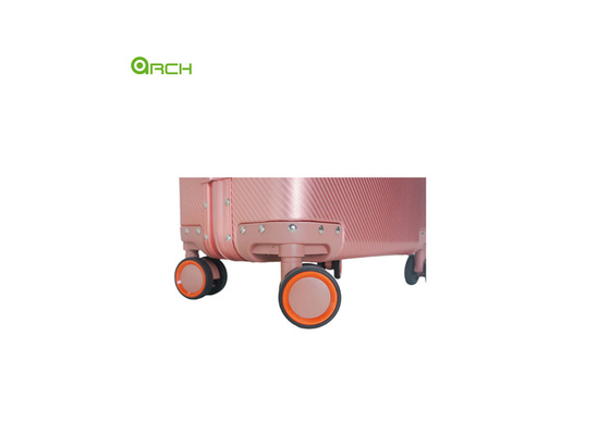 OEM/ODM Maleta de aluminio Tranvía de viaje Equipaje de lado duro con ruedas de doble girador