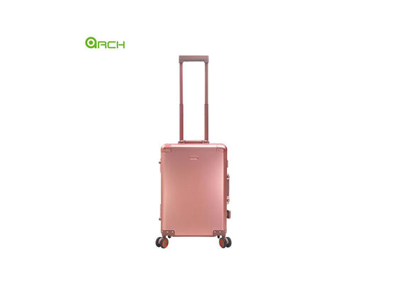 OEM/ODM Maleta de aluminio Tranvía de viaje Equipaje de lado duro con ruedas de doble girador